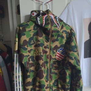 Bape x addidas shark hoodie